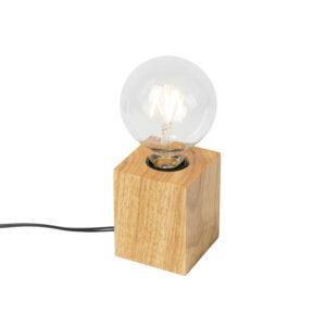 Venkovská stolní lampa dřevo přírodní - Bloc