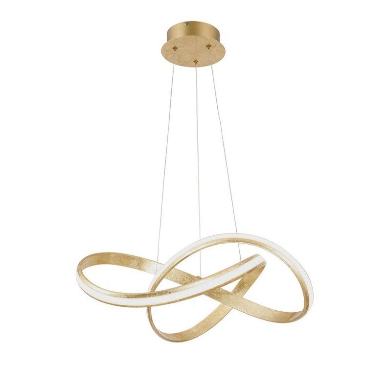 Designová závěsná lampa zlatá vč. LED 60 cm - Belinda