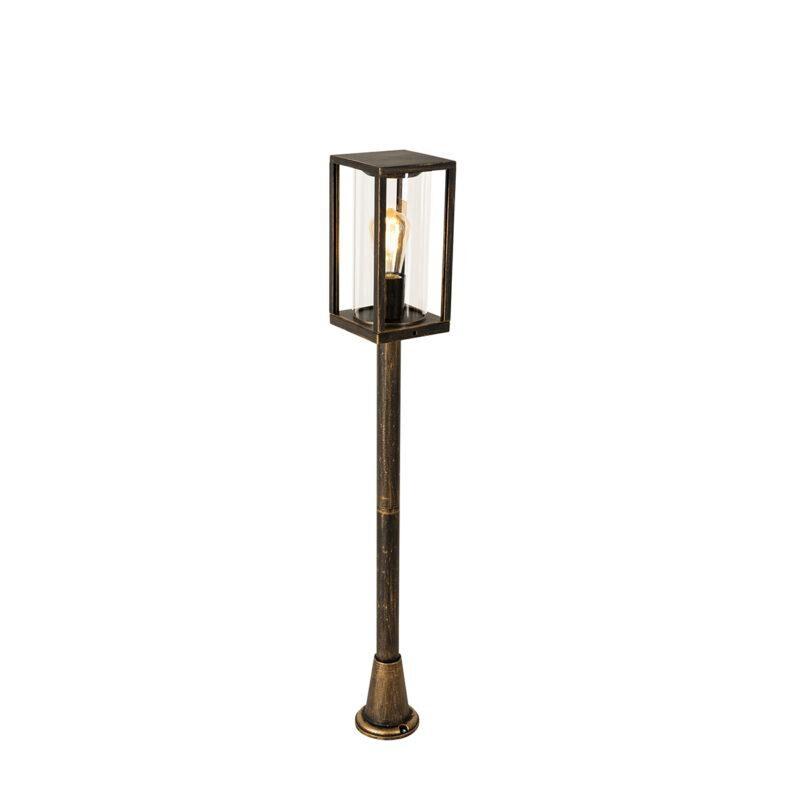 Vintage stojací venkovní lampa starožitná zlatá 100 cm IP44 - Charlois